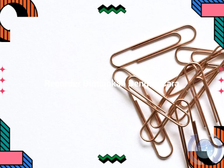 featured image recorder dimainkan dengan cara 0